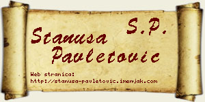 Stanuša Pavletović vizit kartica